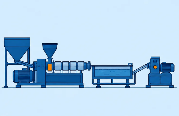 Illustration of PVC Recycling Plant